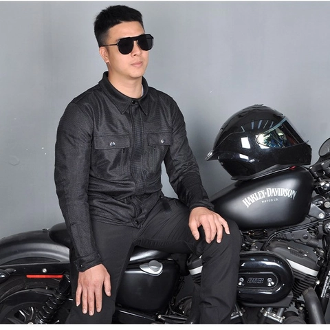 Giacca da Moto Estiva in Rete Traspirante Protezione per Locomotiva Armatura per Uomo Nero Abbigliamento Outdoor alla Moda