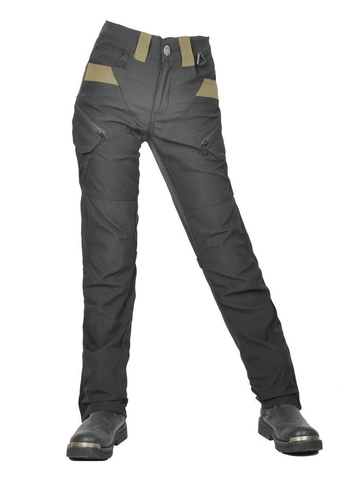 High Waist Motorcycle Riding Pants Waterproof Windproof Breathable Tactical Moto Trousers With Removable Protective Gear