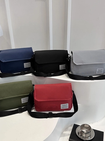 Mode Segeltuch Umhängetasche Für Damen Herren Minimalistische Messenger Bag Quadratische Schultertasche Mit Verstellbarem Gurt