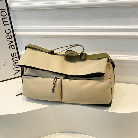 Large Capacity Travel Duffel Bag Multi Functional Gym Fitness Bag Waterproof Fabric PU Shoulder Messenger Bag For Women Men
