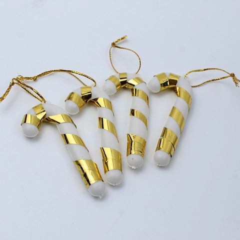 Ornamenti Natalizi a Bastoncino di Zucchero PVC Strisce a Spirale Albero di Natale Oro Rosso Decorazioni per Casa e Feste