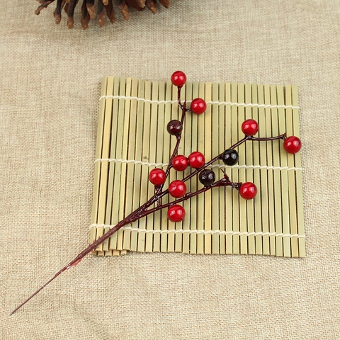 Künstliche Rote Beerenweige Weihnachtsbaum Dekoration Glasierte Schaumstoffbeeren Für Heim Winterurlaub Festliche Party Dekor
