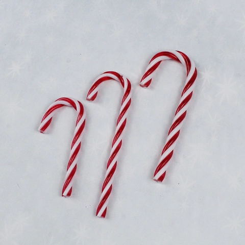 Addobbi Natalizi a Forma di Bastoncino di Zucchero in Plastica Rosso Bianco Verde a Righe Spirale Decorazioni da Appendere Casa