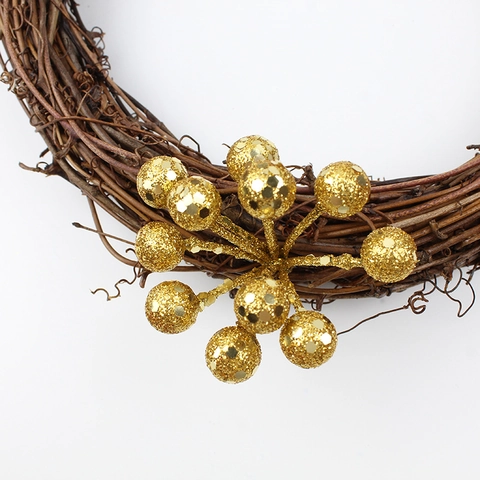 Ghirlanda di Natale Grappolo di Bacche di Schiuma Brillantinata Frutto Artificiale Ornamento Appeso per Albero di Natale DIY Decorazione Festiva Casa