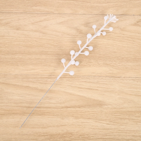 Weihnachten Beflockte Beerenäste Künstlicher Blumenspray PVC Eisendraht Stiel DIY Feiertag Hochzeit Dekoration Christbaumschmuck