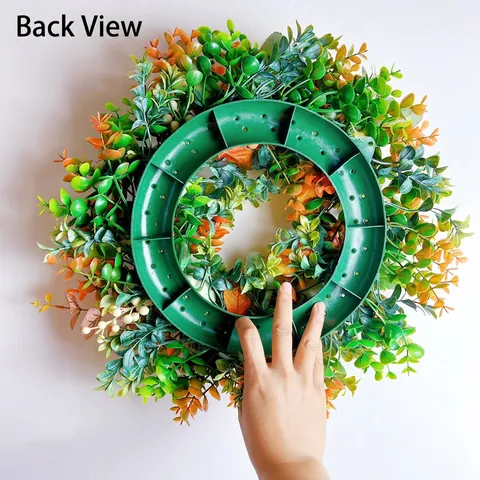 Herbst Eukalyptus Kürbis Kranz Für Ernte Haustür Thanksgiving Halloween Handgefertigt Floral Beere Deko