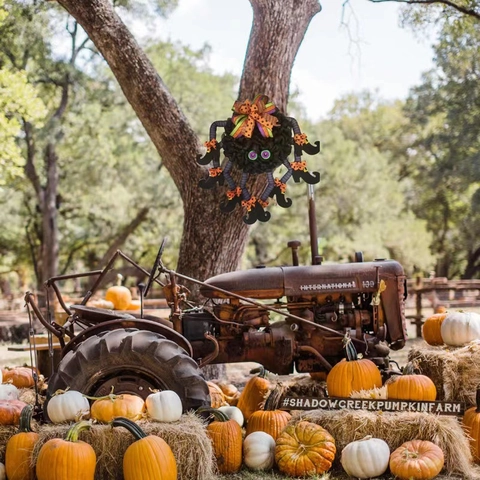 Ghirlanda di Ragno di Halloween Decorazione da Appendere alla Porta Con Stivali da Strega e Fiocchi per Casa Festa
