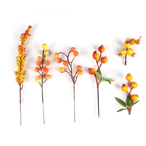 Künstlicher Beerenstiel Schaumstoff Granatapfel Frucht Dekorativer Zweig Für Weihnachten Heim Wohnzimmer DIY Blumenschmuck