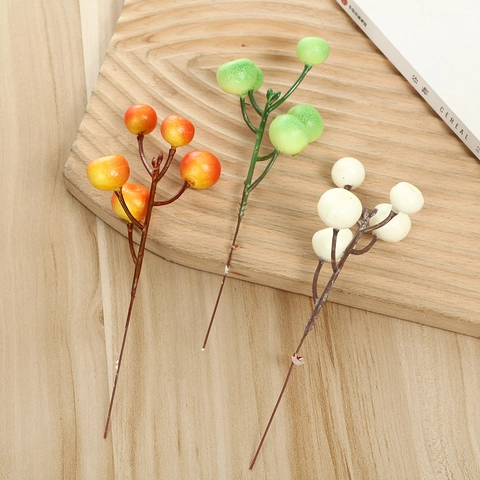 Künstliche Beeren Schaumstoff Früchte Zweige Für Weihnachtsdekoration Haus Tisch Mittelstück Fotografie Requisiten Festliches Dekor
