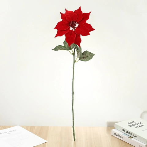 Künstliche Weihnachtsstern Blumenstrauß Samtblüten Simulation Blumengesteck Für Zuhause Urlaub Party Dekoration
