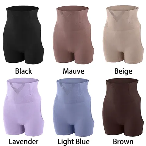 Braga Moldeadora de Talle Alto Control de Abdomen Nailon sin Costuras Levantamiento de Glúteos Pantalones Cortos Moldeadores Postparto
