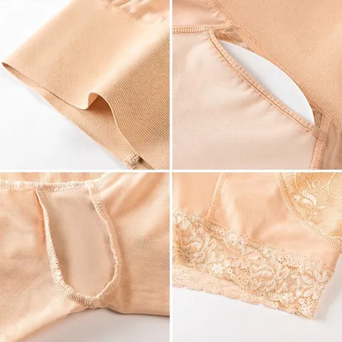 Bragas Moldeadoras de Cintura Alta para Mujer Con Almohadillas Extraíbles Control de Abdomen Realzador de Cadera Faja de Encaje