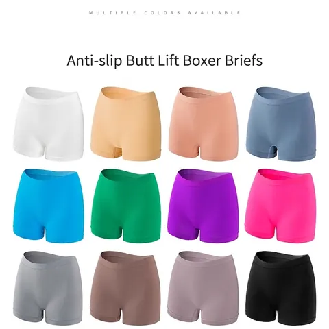 Culotte Sin Costuras de Talla Grande para Mujer Pantalones de Seguridad Cintura Alta Ropa Interior de Nailon Transpirable Pantalones Cortos Anti-exposición Lencería Diaria