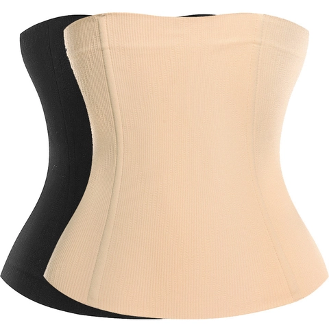 Allenatore di Vita in Nylon Senza Cuciture da Donna Cintura Modellante a Vita Alta Recupero Post-Parto Modellatore del Corpo