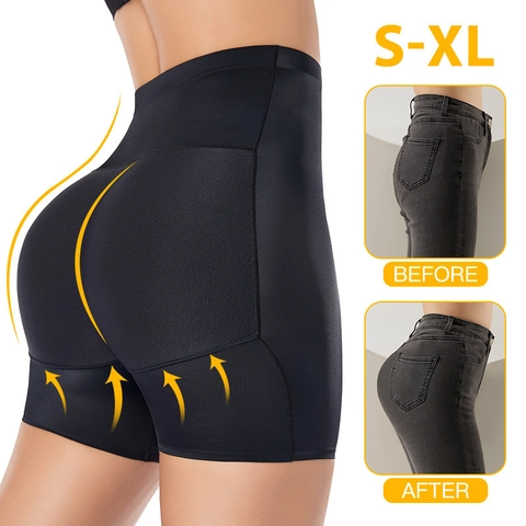 Faja Pantalón de Mujer Cintura Alta Levantador de Glúteos Acolchado Control de Abdomen Nylon Ropa Interior Adelgazante