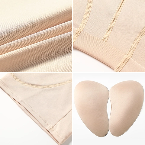 Pantalones Moldeadores de Cintura Alta para Mujer Control de Abdomen Levantamiento de Glúteos Moldeador de Muslos con Corchetes Poliéster