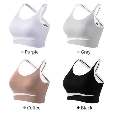 Dames Naadloze Sportbeha Hoge Ondersteuning Yoga Vest Nylon Push-up Kruislings Rug Fitness Hardlopen Ondergoed