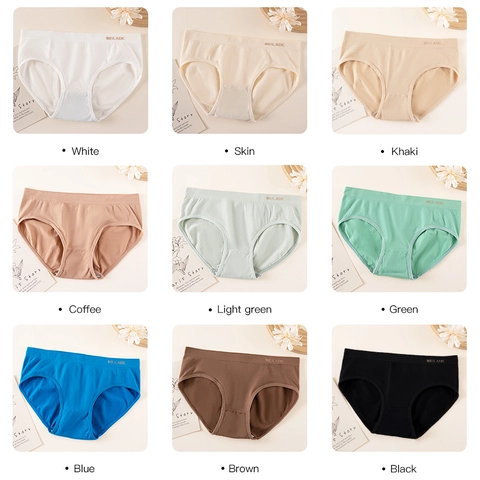 Bragas Sin Costuras de Cintura Baja para Mujer Cintura con Letras Transpirable Alta Elasticidad Levanta Cadera Nailon
