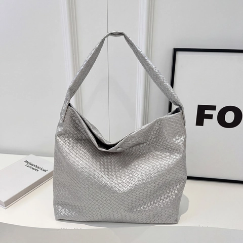 Damen Große Kapazität Gewebte Tote Bag Vintage Kunstleder Schultertasche Urban Minimalistisch Hobo Handtasche Für Alltag Arbeit