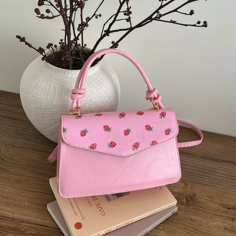 Borsa a Tracolla in Pelle PU da Donna Borsa a Mano Piccola Quadrata Stampata Manico Annodato Borsa a Spalla per Donne Trendy