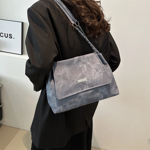 Bolso Tote de Mujer Retro de Cuero PU Gran Capacidad Vintage con Cadena Bolso de Hombro Cierre Magnético para Trabajo Vida Diaria
