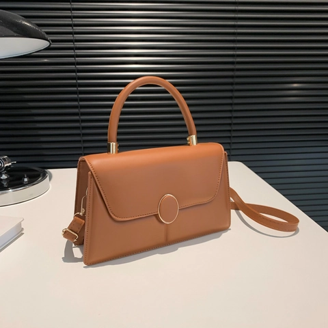 Damen Mode PU Leder Umhängetasche Gold Oval Metallverschluss Minimalistische Crossbody Handtasche Pendeln Kleine Quadratische Tasche