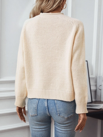 Women Festive Christmas Tree Knit Sweater Rabbit Hair Fabric Loose Fit Round Neck Long Sleeve Pullover Autumn Winter Warm Top