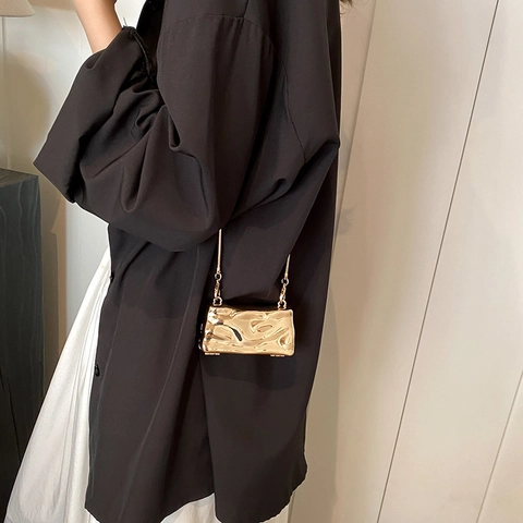 Mode Muschelförmige Umhängetasche Mit Metallic Finish Für Damen Gold Silber Nautilus Abendclutch Umhängetasche Mit Kette