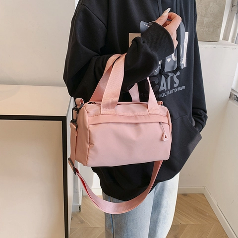 Women Casual Nylon Pillow Shoulder Bag Crossbody Handbag With Adjustable Strap For Student Daily Use Durable Lightweight Bag