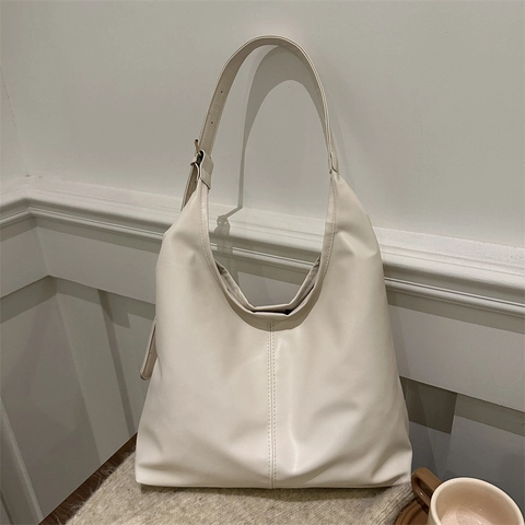 Minimalistische PU Leder Tote Bag Große Kapazität Schultertasche Mit Nahtdetail Mode Casual Pendler Tasche Für Damen