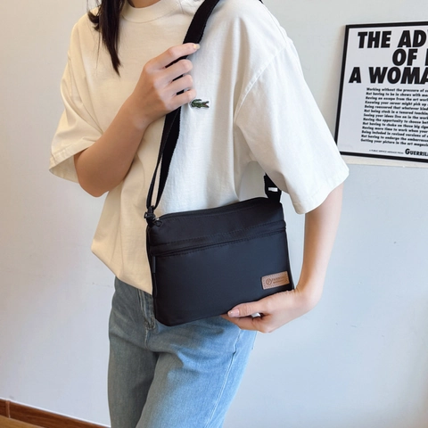 Damen Casual Leichte Stoff Umhängetasche Minimalistisch Einfarbig Schulter Tote Bag Mit Verstellbarem Gurt Outdoor Sport Handtasche