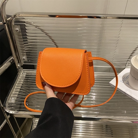 Mini Bolso Bandolera para Mujer Cuero PU Patrón Lichi Bolso Cuadrado Pequeño Casual Moda Color Sólido Estuche para Lápiz Labial