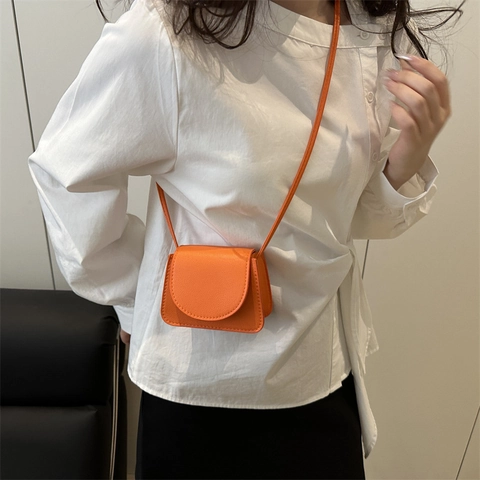 Mini Bolso Bandolera para Mujer Cuero PU Patrón Lichi Bolso Cuadrado Pequeño Casual Moda Color Sólido Estuche para Lápiz Labial