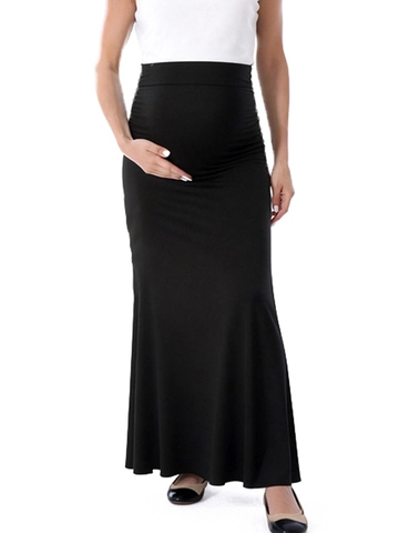 High Waist Maternity Maxi Skirt Soft Modal Adjustable Waist Over Belly Pregnancy Bodycon Pencil Skirt For Pregnant Women