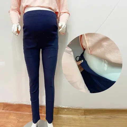 Zwangerschapsbroek Dames Hoge Taille Buikondersteuning Viscose Mix Rekbare Zwangerschapshose Basic Bottoms