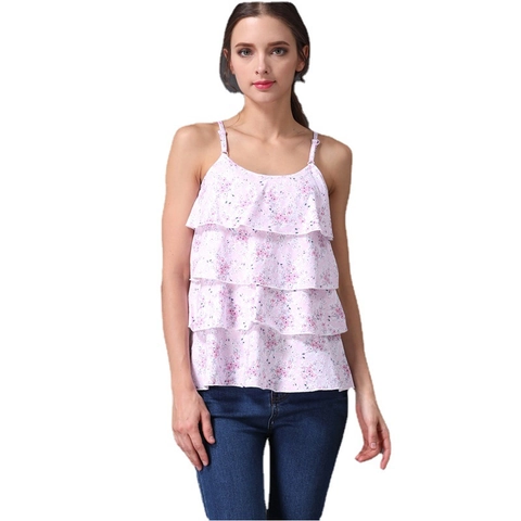 Damen Umstands Still-Unterhemd Modal Mehrlagig Rüschen Still-Top Ärmelloses Schwangerschafts-Shirt Für Frauen