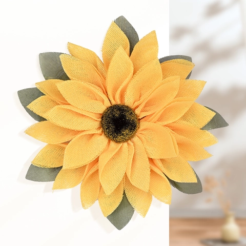 Ghirlanda del Ringraziamento con Girasoli Fatta a Mano a Rete Decorazione Autunnale Natale Appeso a Parete Ornamento