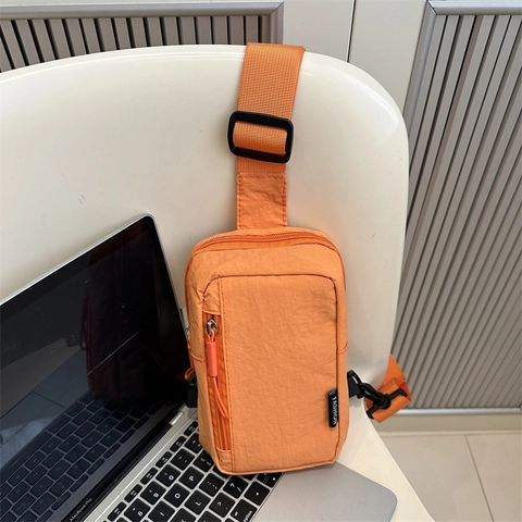 Nylon Crossbody Bag For Men Women Adjustable Wide Strap Fashion Mini Shoulder Bag Lightweight Outdoor Travel Phone Pouch Pockets