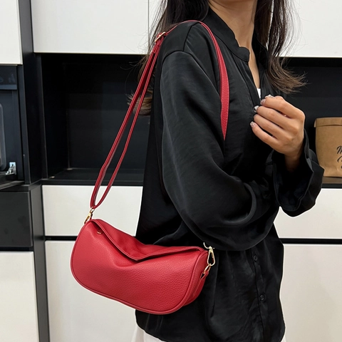Bolso Bandolera Casual de Piel PU de Color Sólido para Mujer Bolso de Hombro Ligero Elegante Streetwear Bolso Tote Diario
