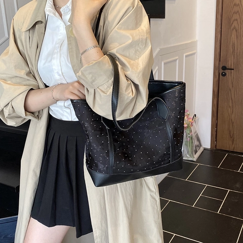 Borsa Tote in Pelle PU Casual Vintage Stampa Farfalla Grande Capacità Borsa a Tracolla Pendolare Moda Jacquard Borsa per Donna