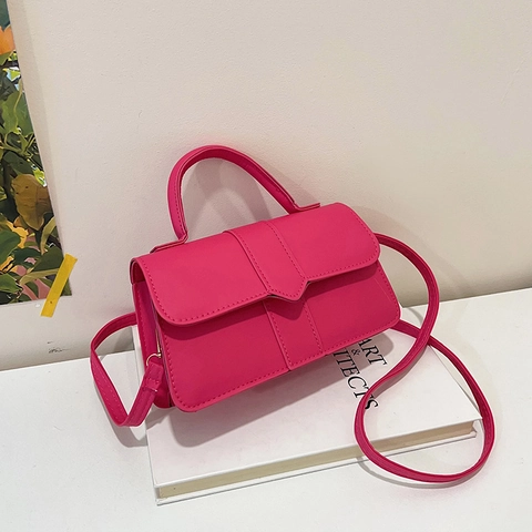 Women Minimalist Synthetic Leather Crossbody Bag Fashion Small Square Handbag With Top Handle Shoulder Bag For Daily Commute