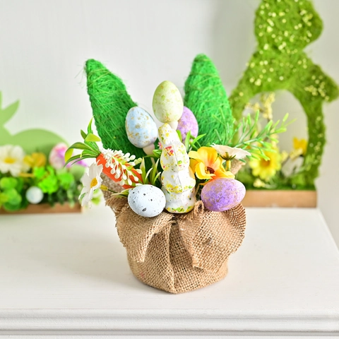 Osterei Hase Karotte Tischdeko Jute Basis Bunte Schaumstoff Eier Tischdekoration Saisonale Frühling Haus Deko
