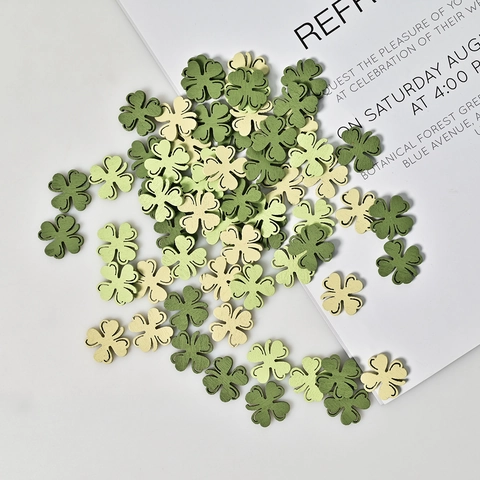 Holz Kleeblatt Scheiben Für St. Patrick's Day Grünes Holz Kleeblatt Konfetti Für Bastelarbeiten Irische Party Tischdekoration