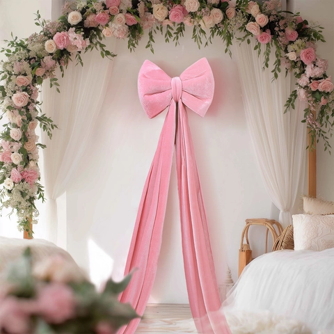 Große Samtschleife Dekoration Mit Langen Bändern Für Weihnachtsbaum Valentinstag Hochzeit Party Geburtstag Haus Ornament