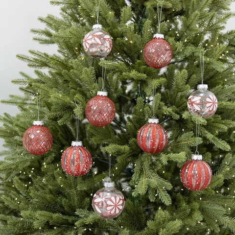 Boules de Noël Transparentes en Plastique DIY Paillettes Peintes Ornements Suspendus pour Arbre de Noël Décoration de Fête