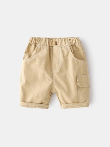 Boys Summer Cotton Cargo Shorts Kids Five-Point Pants Korean Style Casual Shorts For Boys Gray Khaki White Green Shorts