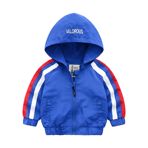 Giacca in Pile Con Cappuccio per Bambini Ragazzi Ragazze Cappotto Invernale Ispessito Stampa Lettere Valorous Maniche a Strisce