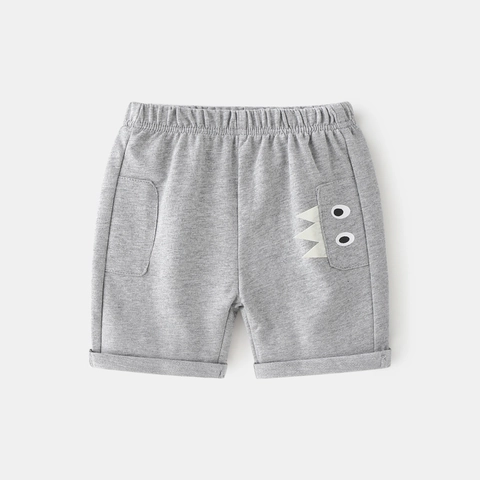 Kids Boys Summer Shorts Cotton Cartoon Monster Eyes Shorts Elastic Waist Soft Breathable Casual Beach Shorts For Toddler