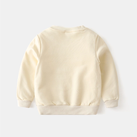 Sudadera de Mezcla de Algodón con Estampado de Coche Retro Americano para Niños Top de Manga Larga con Cuello Redondo Casual