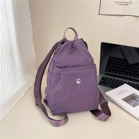 Women's Fashion Nylon Chest Bag Mini Backpack Lightweight Waterproof Multi-way Crossbody Bag Casual Versatile Travel Bag